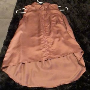 Silky button down dressy tank